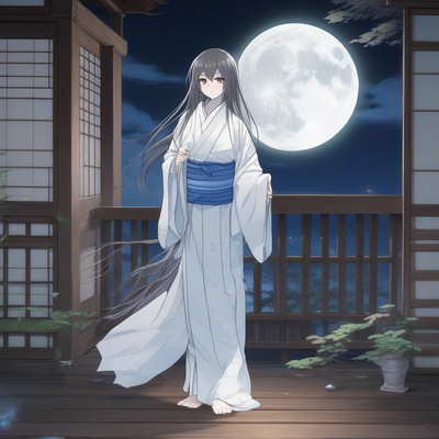hair white moon veranda