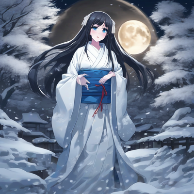 hair full body white moon blizzard zashiki