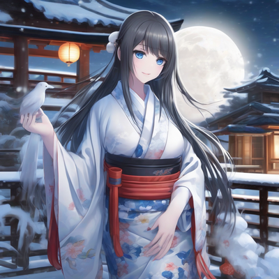 hair full body white moon veranda