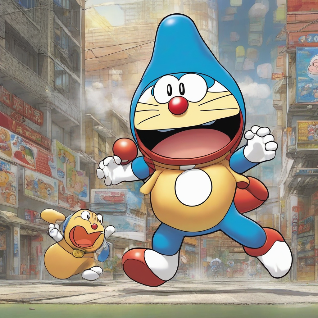 doraemon and anpanman fight kabaokun poops