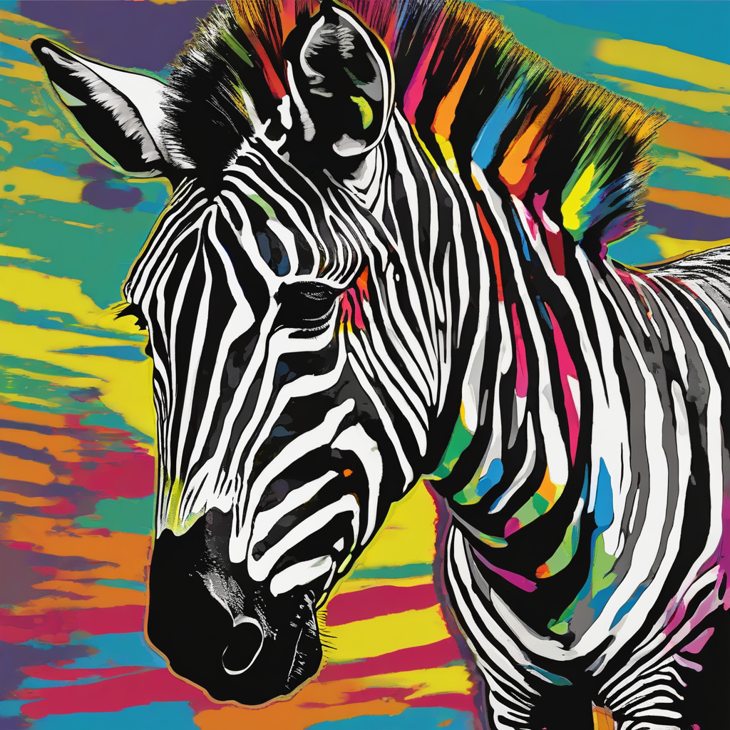 zebra popart 4 farbig