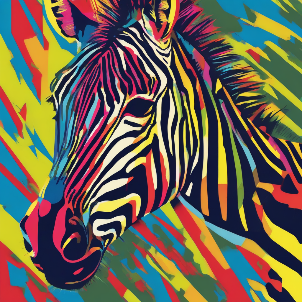 zebra popart 4 farbig