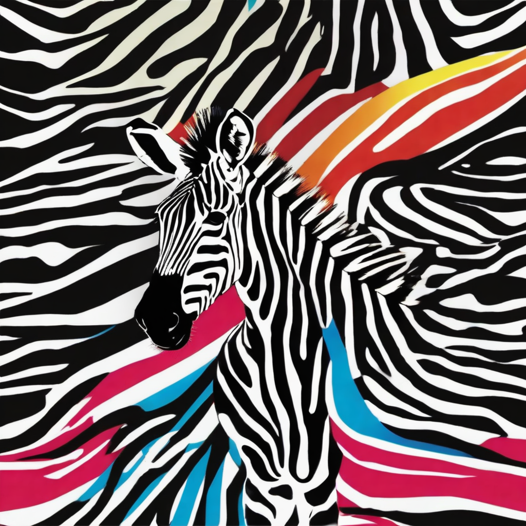zebra popart 4 farbig