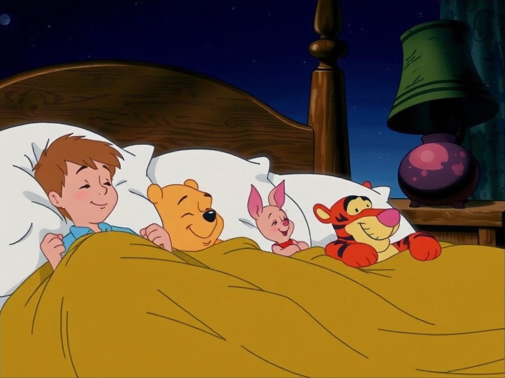 christopher robin winnie pooh piglet tigger bed