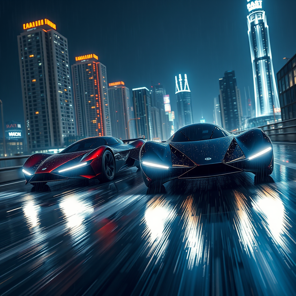 photorealistic aerodynamic solar cars racing tokyo