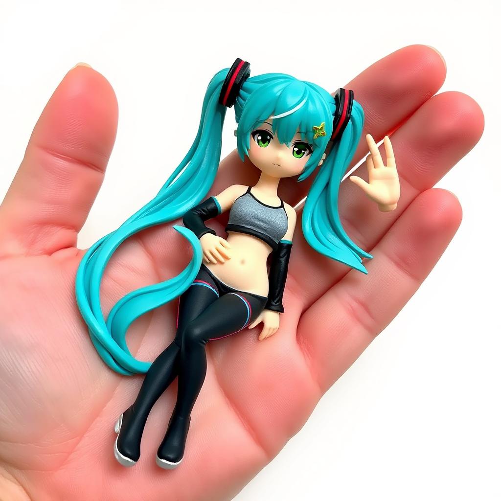 hatsune miku figure sports bra leggings