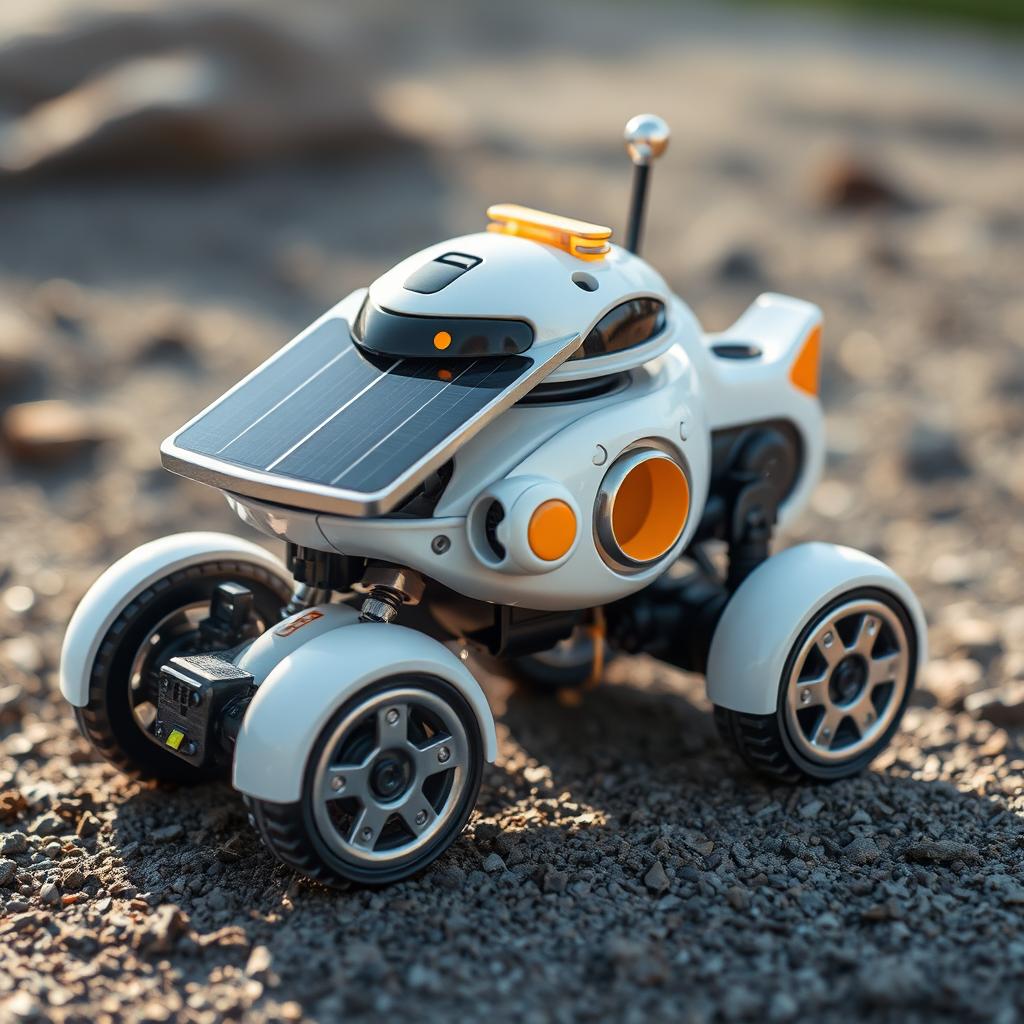 solar powered robot toy car