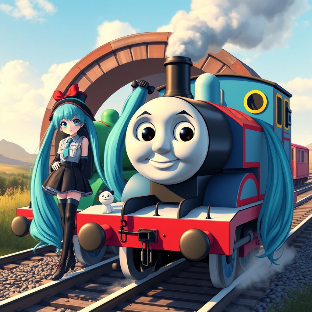 hatsune miku thomas tank engine