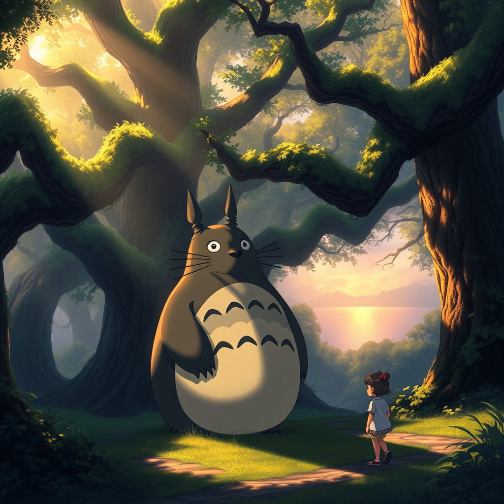 totoro satsuki mei forest magical atmosphere