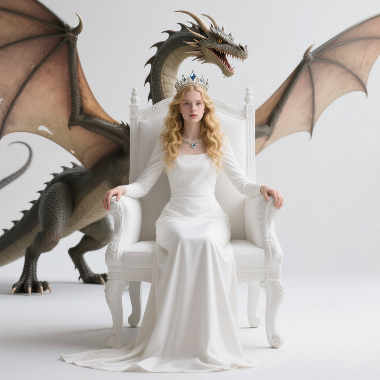 european teen queen blonde controlled by dragon