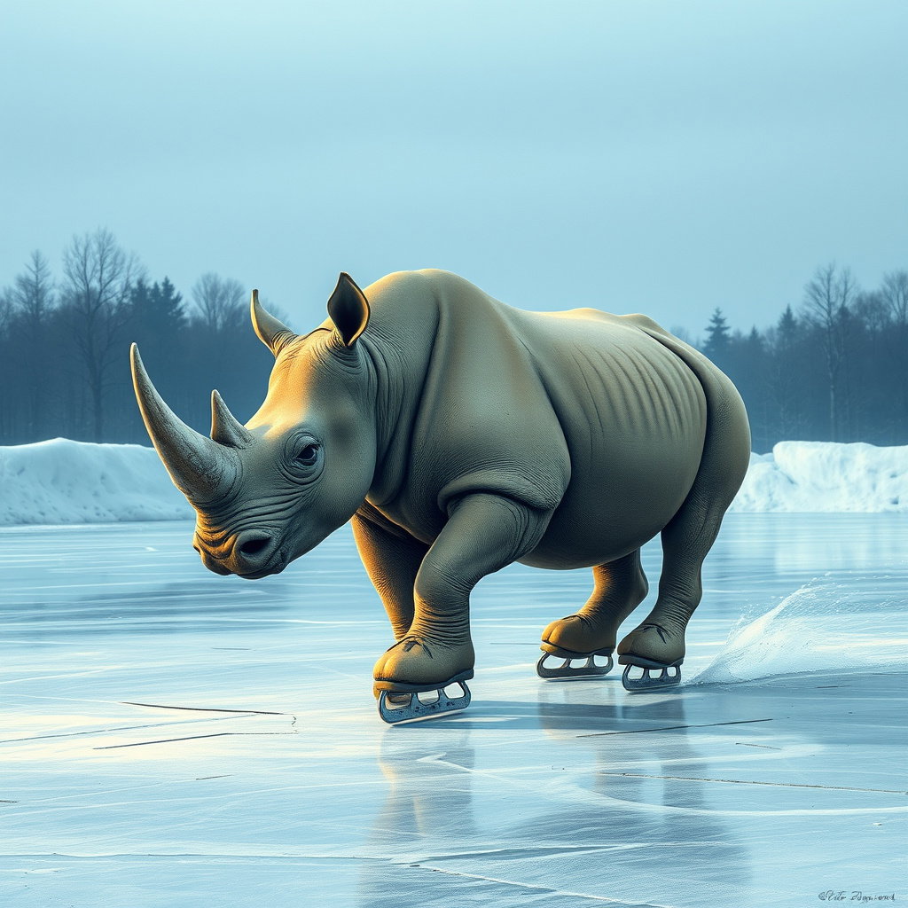 rhinoceros ice skates broken rink