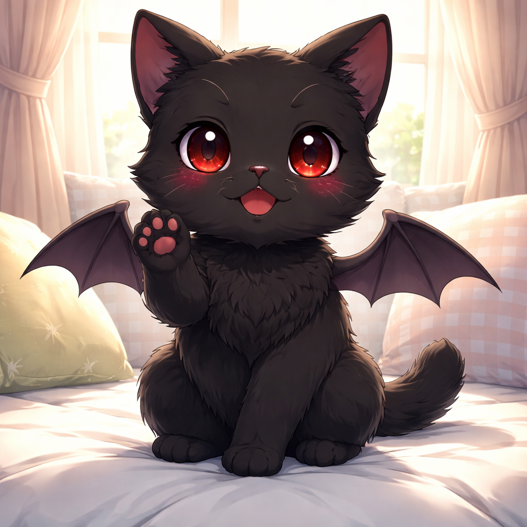 anime black cat bedroom masterpiece