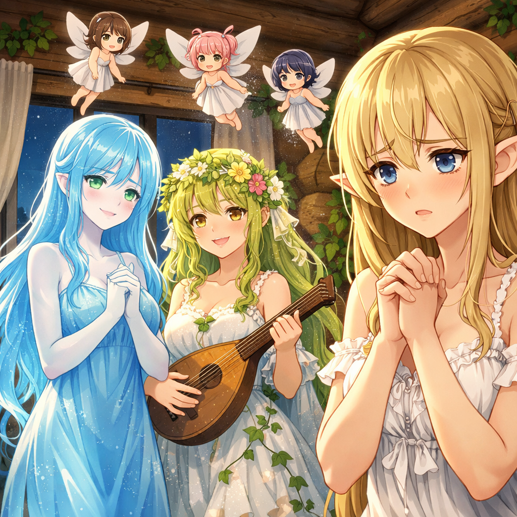 elf newlyweds five spirits anime masterpiece