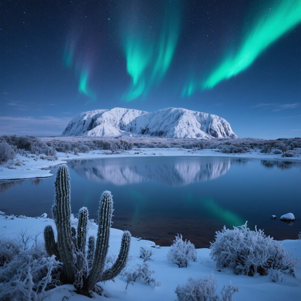 australian outback winter night aurora australis