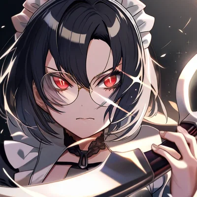red eyes large sickle