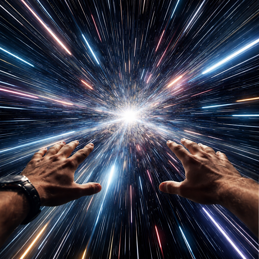 traveling universe speed light pov