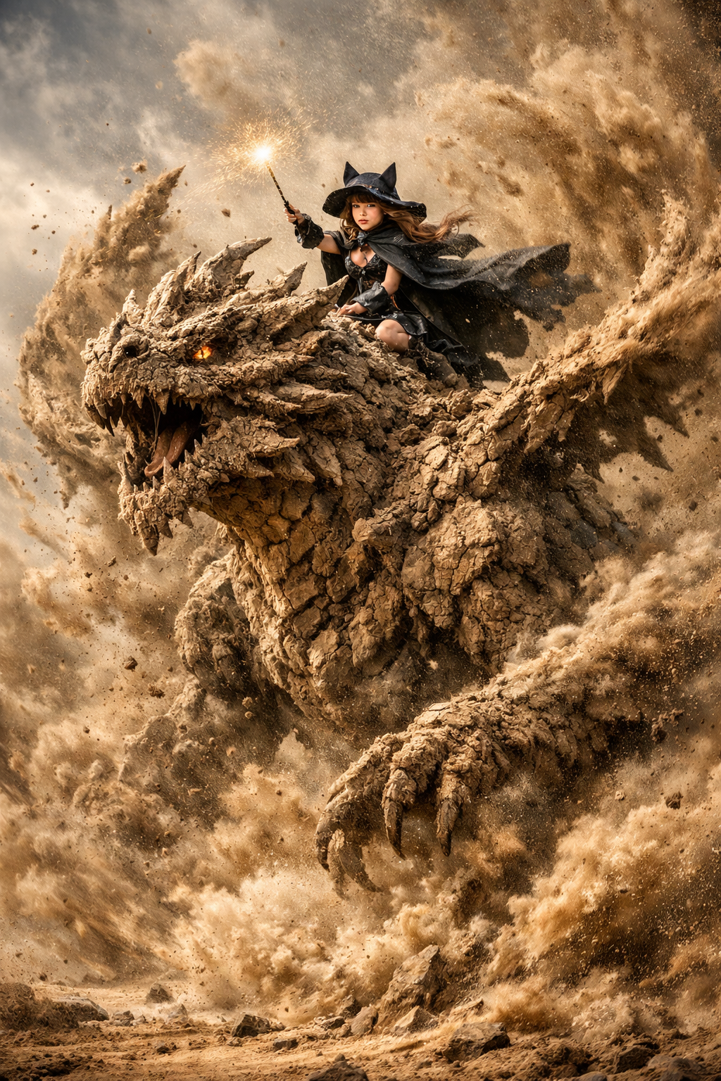 earth dragon cat witch magic dynamic