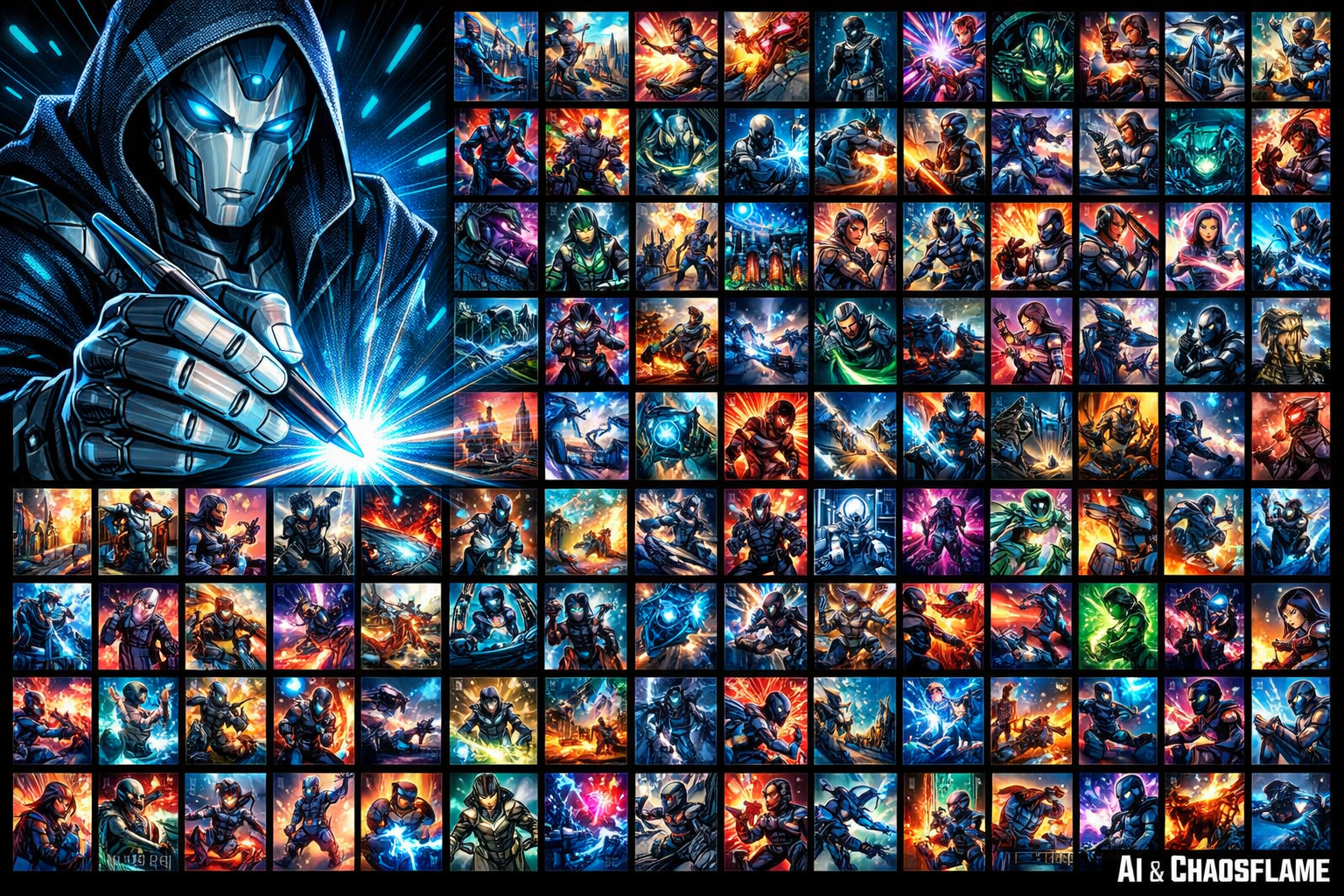 ai master of data creating comic panels
