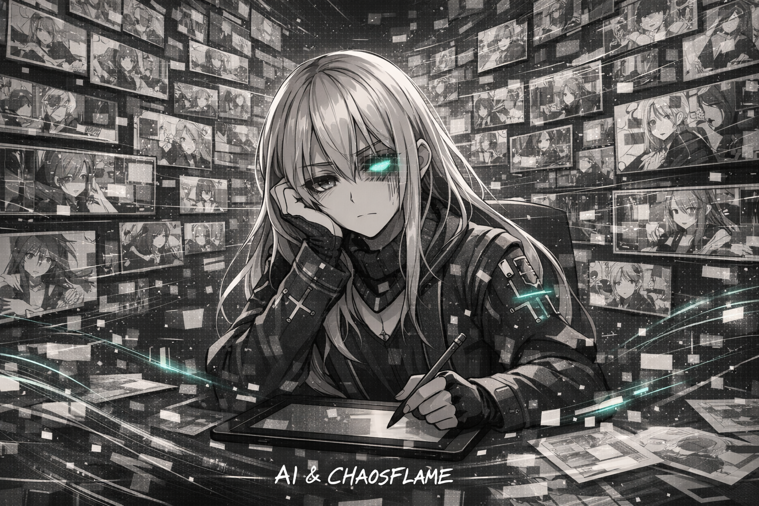 ai master of data in anime art