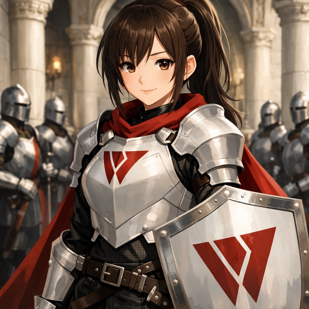 knight poniko anime style masterpiece