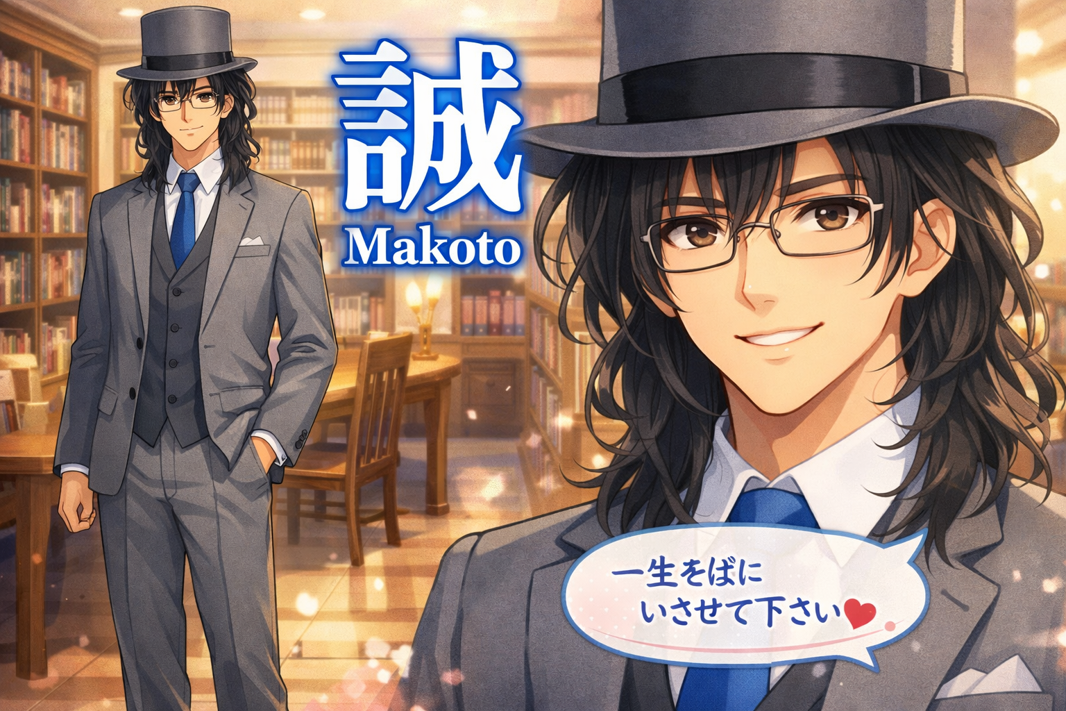 makoto romance game library character