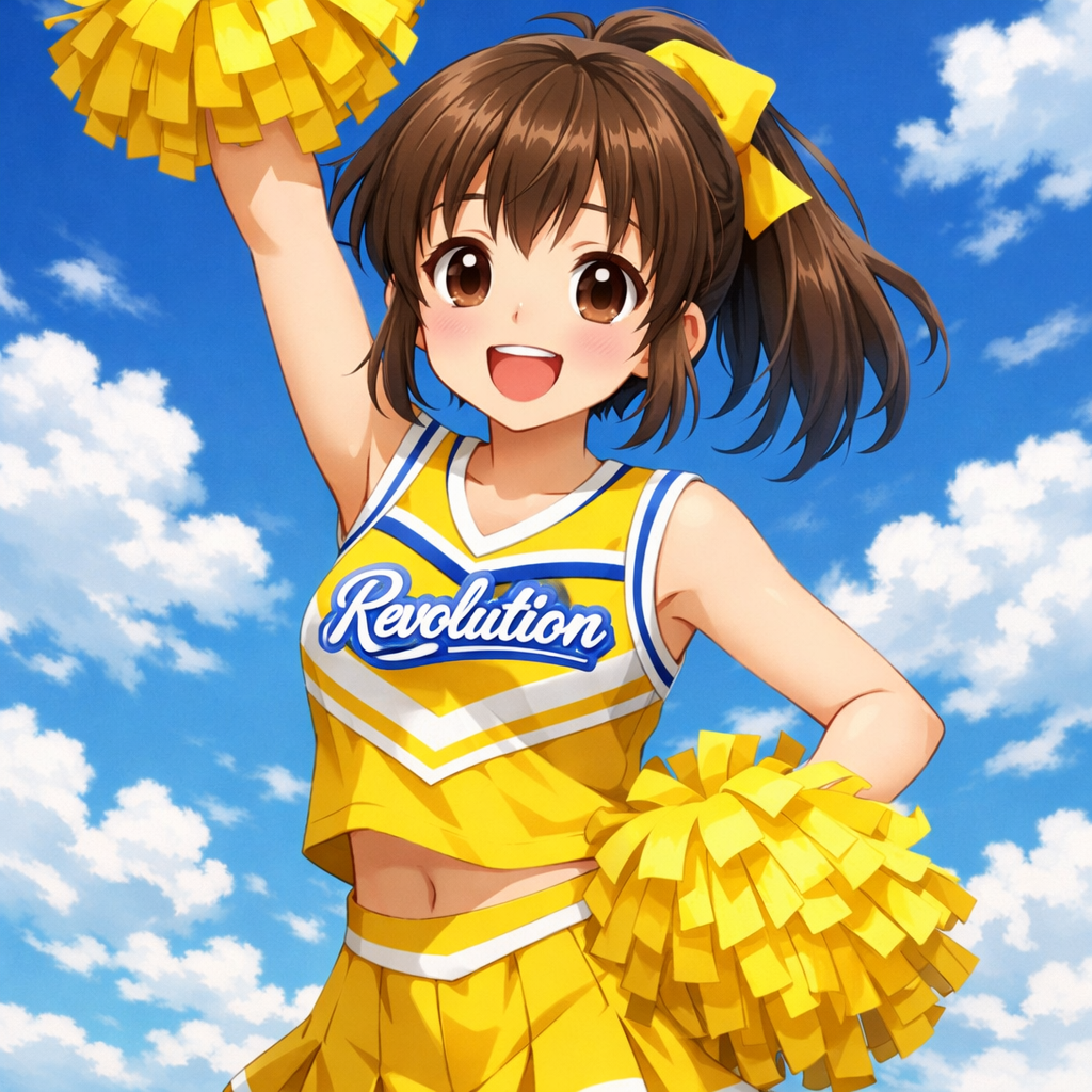 cheerleader ponyo anime style masterpiece high quality