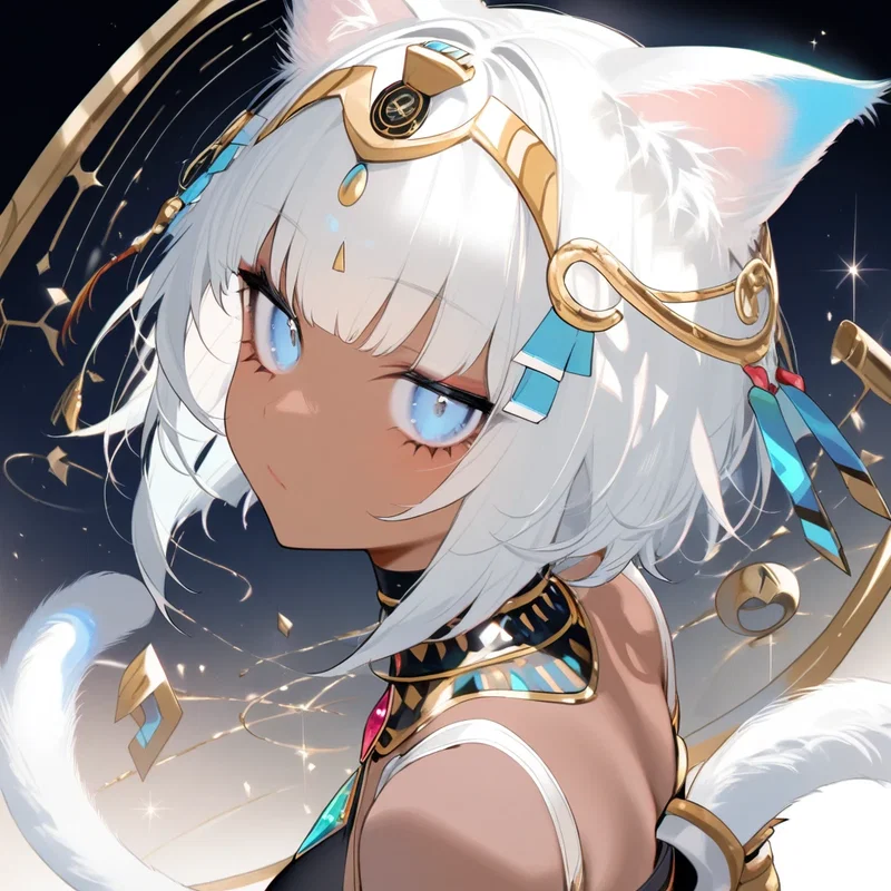 褐色エジプト猫耳ロリ