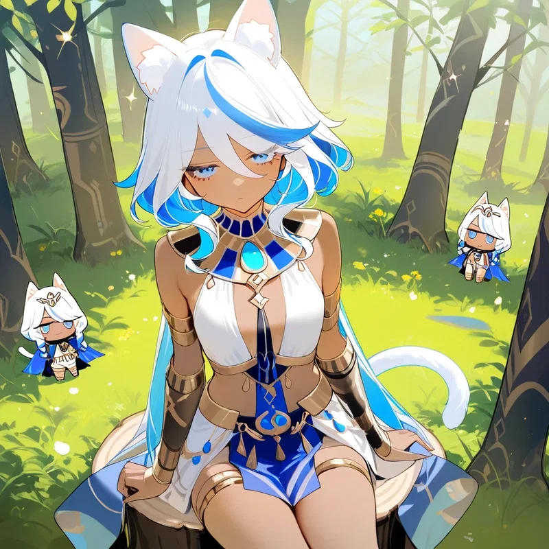 褐色エジプト猫耳ロリ