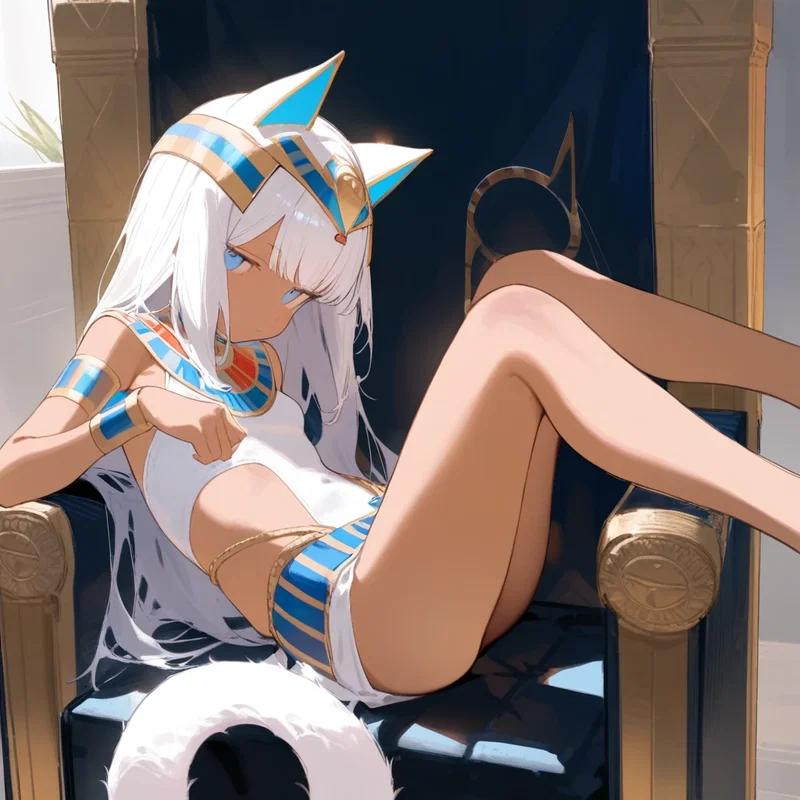褐色エジプト猫耳ロリ