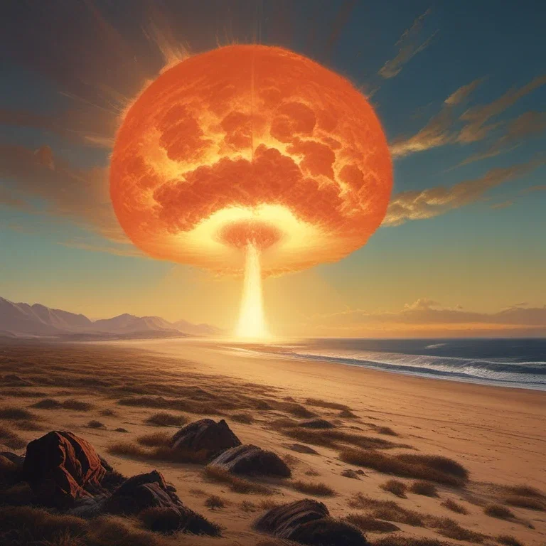 sun explosion nuclear missile impact