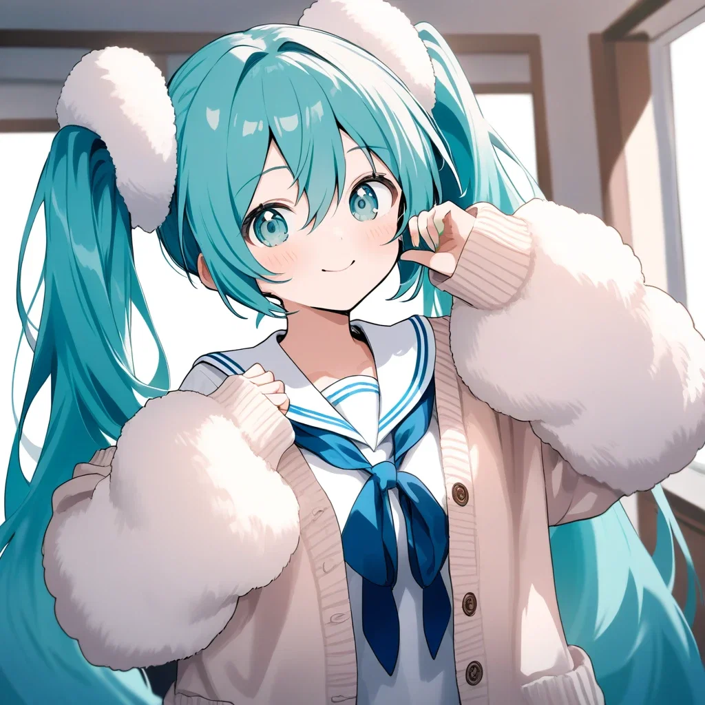 cute hatsune miku in sailor uniform