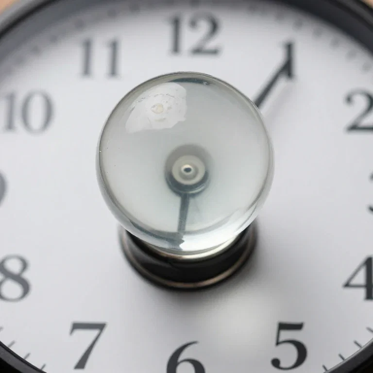 crystal ball connected to clock