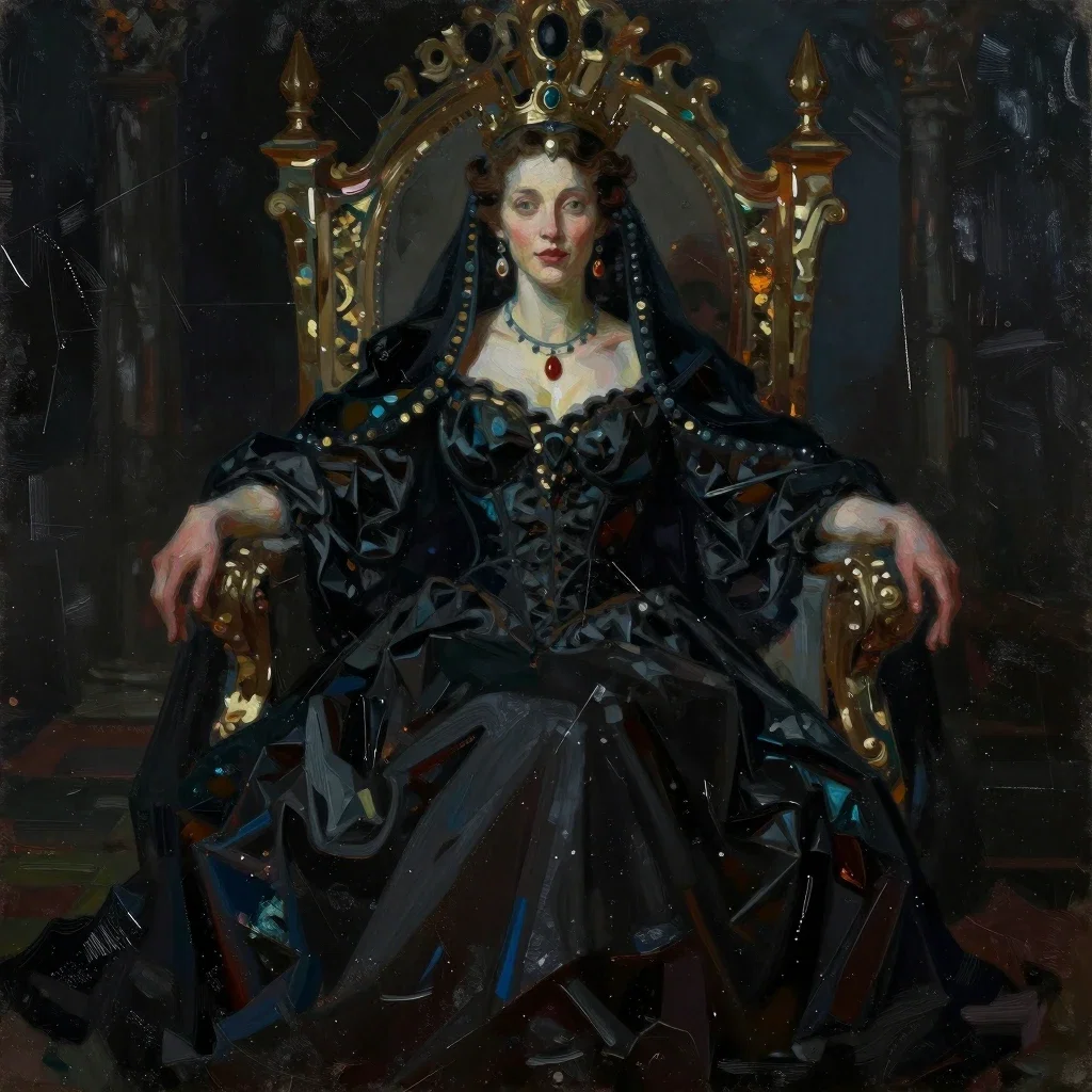 divine oil painting dark fantasy opulent