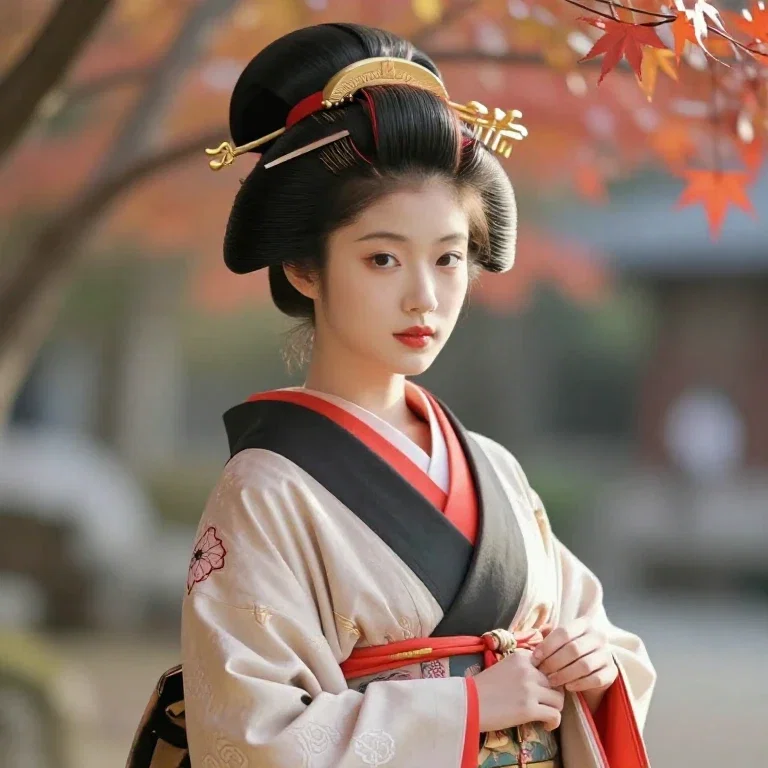 cute beautiful maiden japanese heian