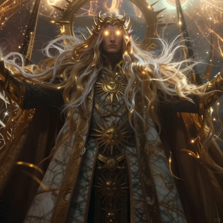 ancient elven god elgarnan cinematic portrait