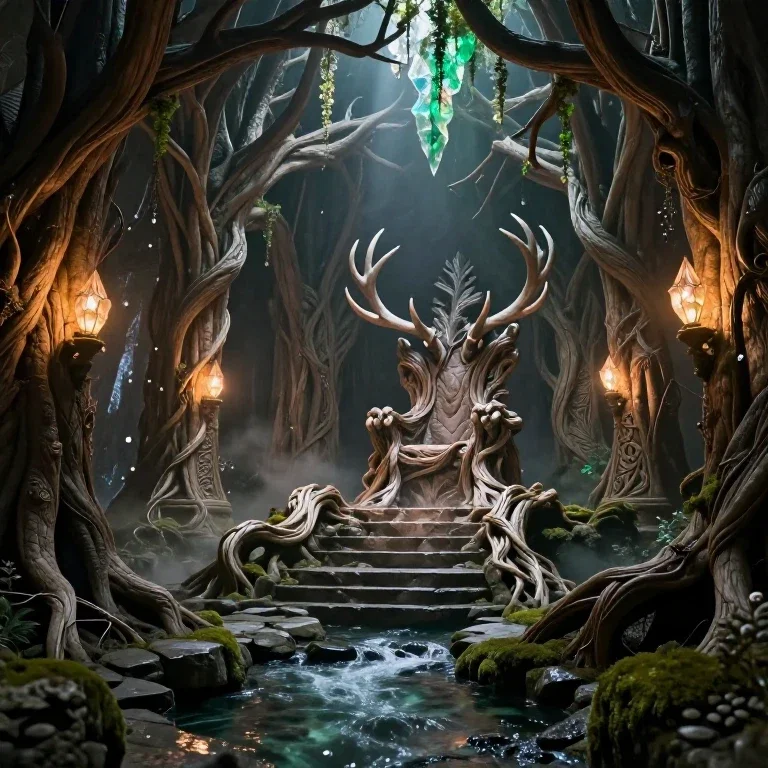 thranduils throne hall mirkwood interior