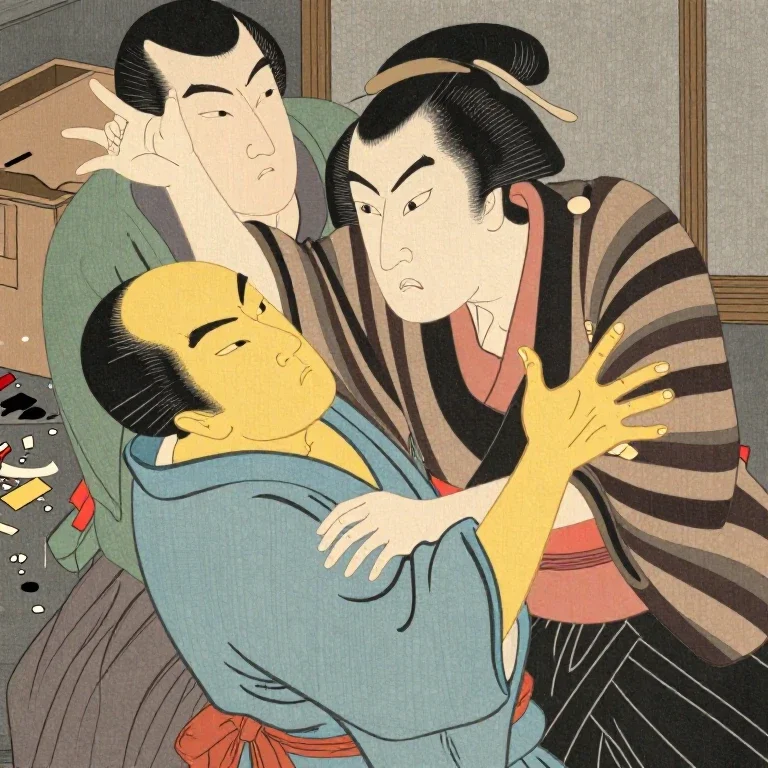 japanese ukiyo e kabuki actor dramatic pose