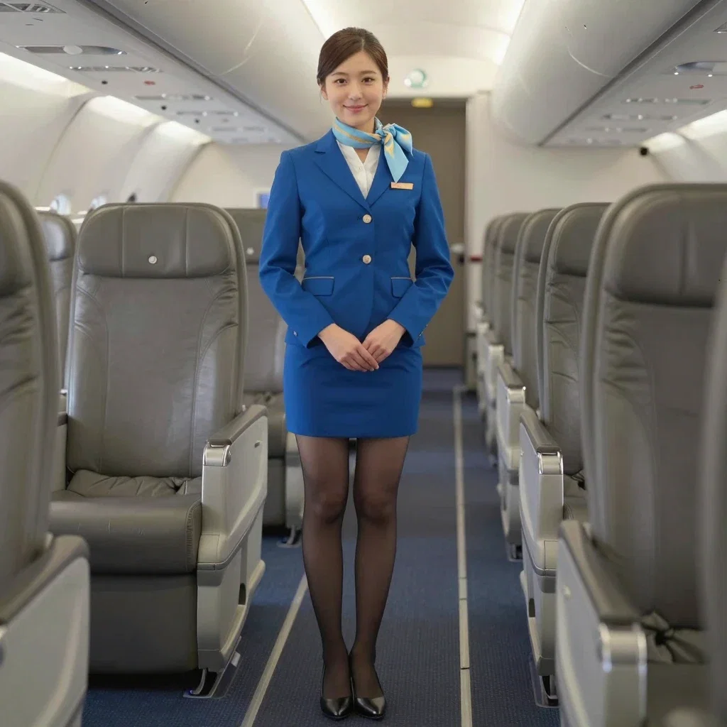 japanese flight attendant first class cabin