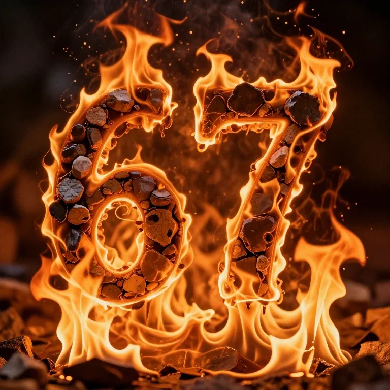 sixty seven in magma and flames