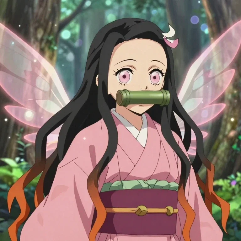 nezuko kamado elf fantasy forest