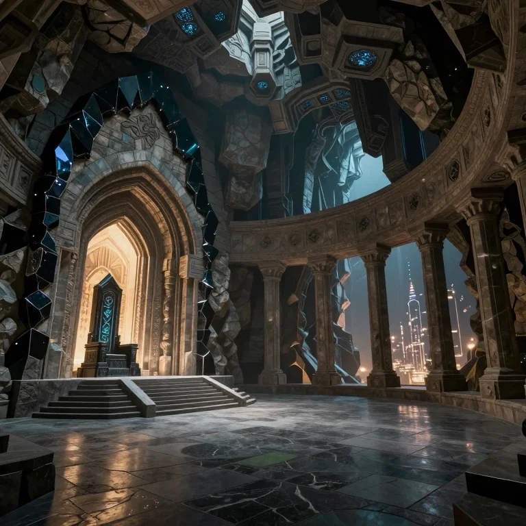 dwarven throne hall from birds eye