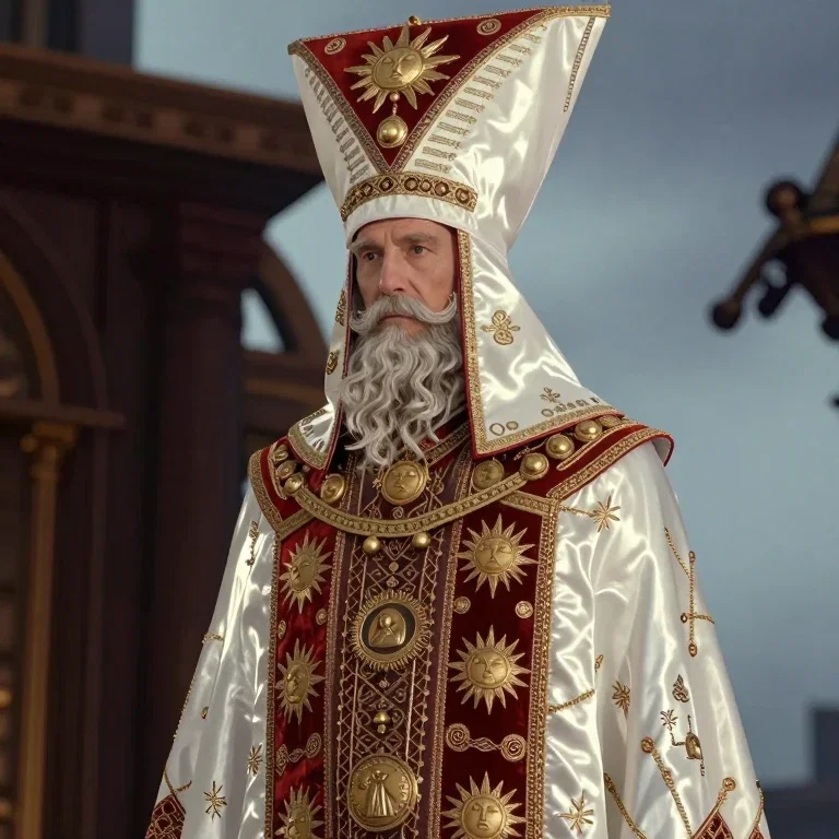 dragon age elderly divine portrait