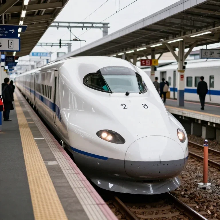 tokyo station 700 series shinkansen arrival