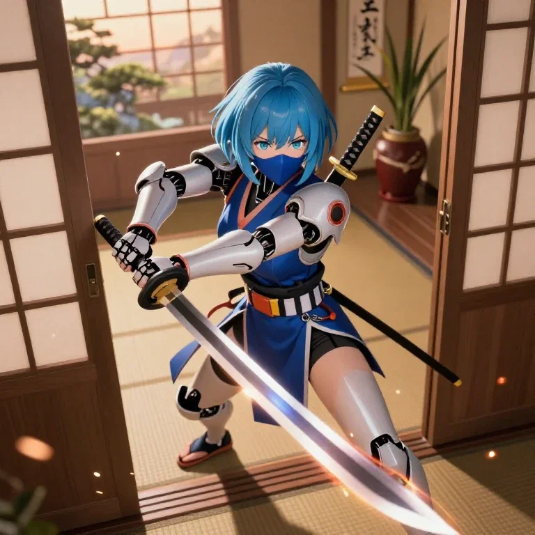 cyborg ninja kasumi futuristic combat