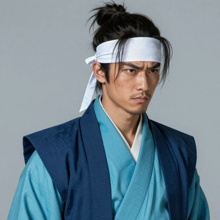asian medieval male japanese handsome fierce man