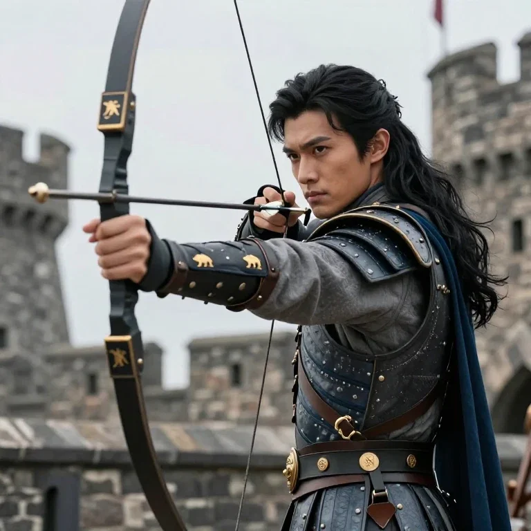 stoic nathaniel howe aiming longbow