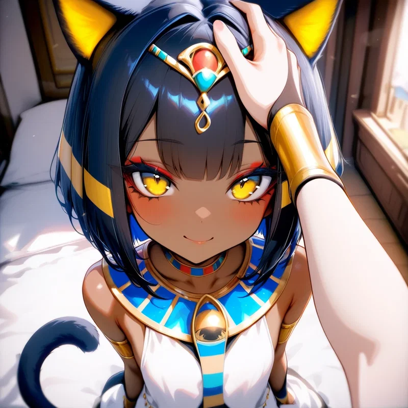 褐色エジプト猫耳ロリ
