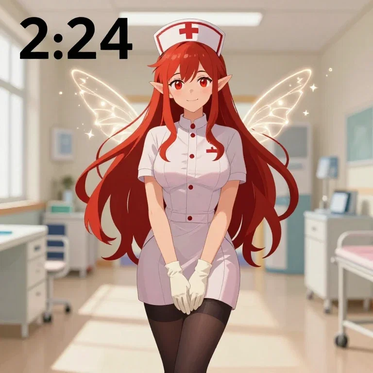 nurse elf fantasy illustration