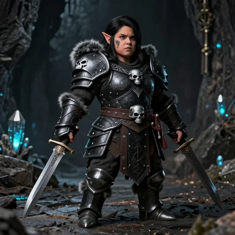 dwarf sigrun full body photorealistic