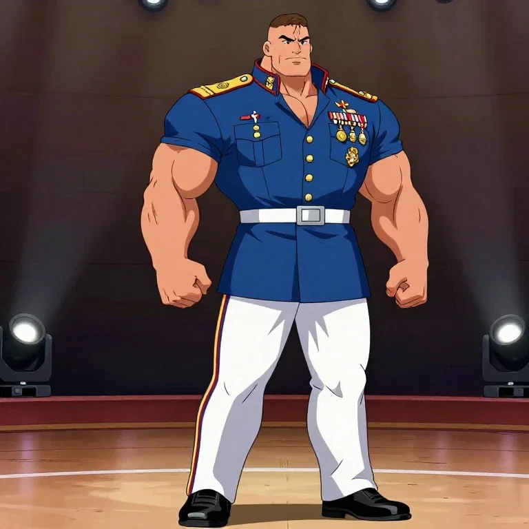 anime optimus prime marine strongman stage